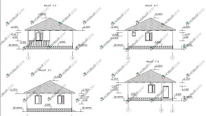 Одноэтажный дом «Идвиг» 51 м2 с террасой
