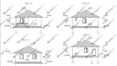 Одноэтажный дом «Идвиг» 51 м2 с террасой