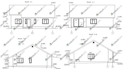 Одноэтажный дом «Ильман» 120 м2 с двумя террасами