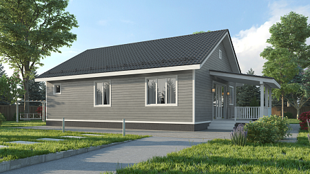 Одноэтажный дом «Дора» 101 м2 с террасой
