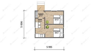 Дачный дом 26 м2 «Дачный-26»