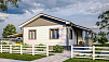 Одноэтажный дом «Фредрик» 65 м2 с террасой