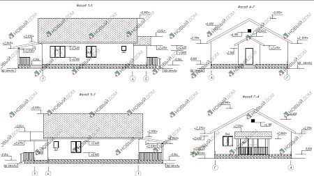 Одноэтажный дом «Дора» 101 м2 с террасой