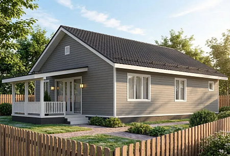 Одноэтажный дом «Дора» 101 м2 с террасой