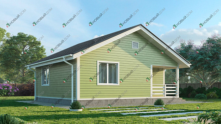 Одноэтажный дом «Молодежный-2» 43 м2