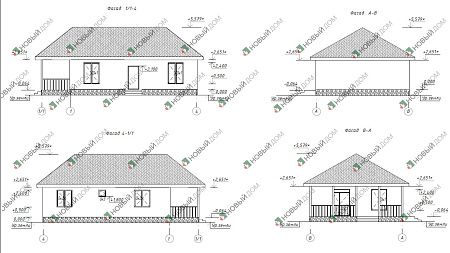 Одноэтажный дом «Ландвирт» 83 м2 с террасой
