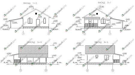 Одноэтажный дом «Жасмин» 50 м2 с террасой